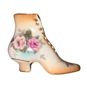 Shoe Victorian RS Reinhold‎ Schlegelmilch Hand Painted Porcelain Vintage